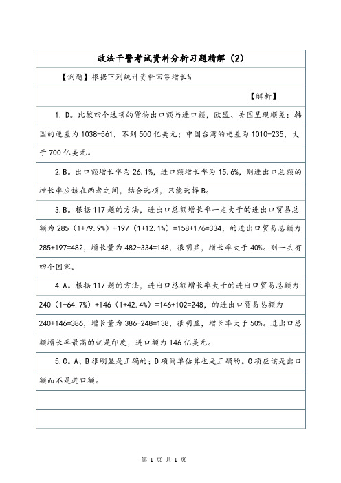 政法干警考试资料分析习题精解(2).doc