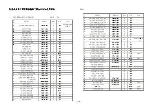 江苏省交通工程检测试验收费标准DOC