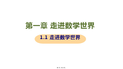 新华师大版七年级上册初中数学 1.1走进数学世界 教学课件