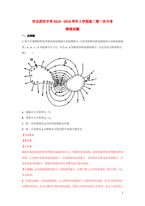 高二物理上学期第一次月考试题(含解析)