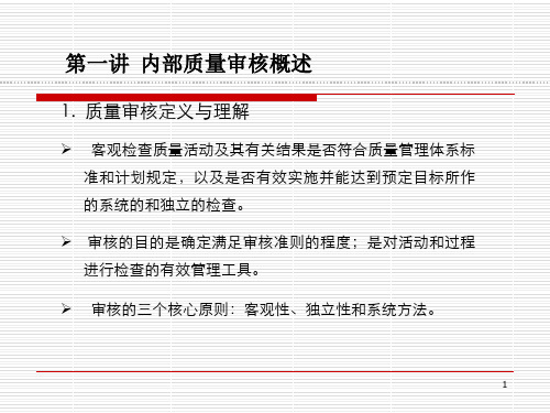 如何做质量管理体系审核(资料一)ppt课件