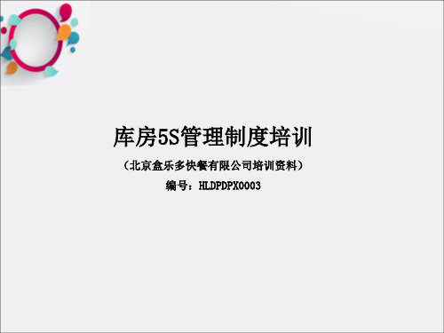 《仓库S管理制度》PPT课件