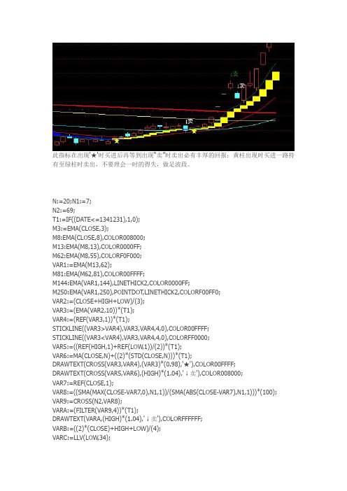 买卖强主图通达信指标公式源码