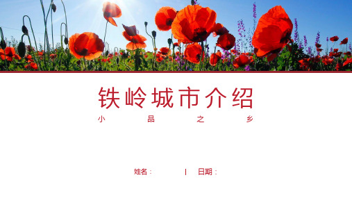 铁岭介绍-铁岭简介PPT(经典版)