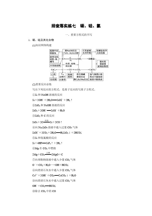 第四章 排查落实练七 碳、硅、氯