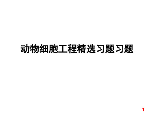 动物细胞工程精选习题习题非选择题