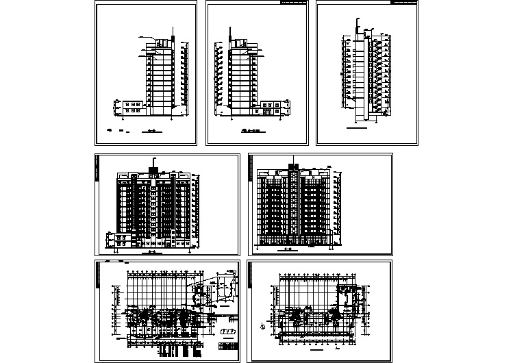 某地区某小高层住宅建筑设计全套图纸