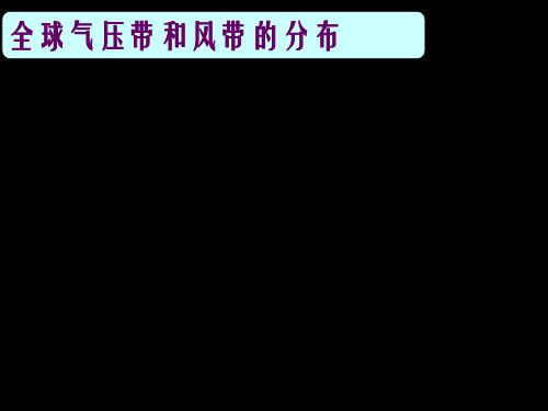 第三节  全球气压带风带的分布