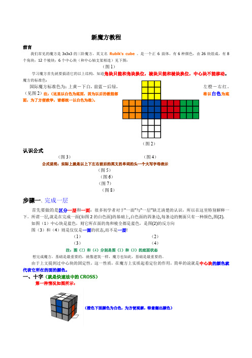 魔方公式(附有图纸)