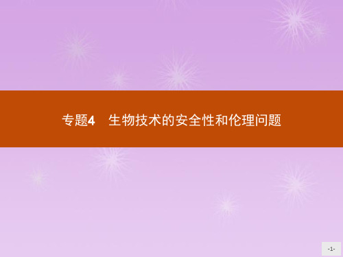 高中生物人教版选修3课件4.1转基因生物的安全性