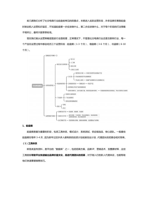 社交电商行业干货——全盘梳理不同生命周期的运营策略重心