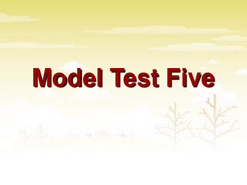 CET4-Model Test Five