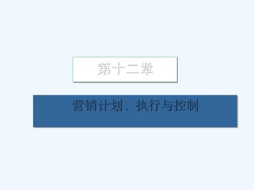 营销计划、执行及其控制PPT(45张)