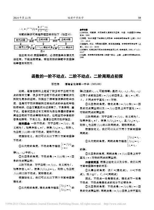 高考数学深度资料：函数的一阶不动点_二阶不动点_二阶周期点初探