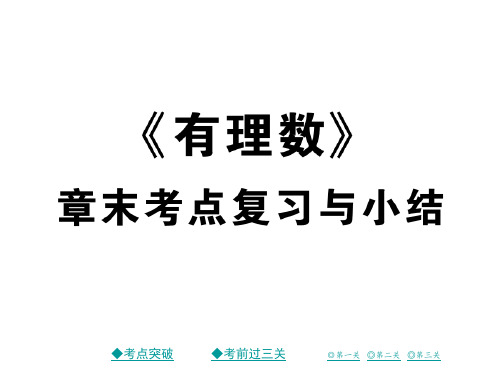 秋七年级数学上册人教版作业课件：第一章 有理数 章末考点复习与小结(共25张PPT)