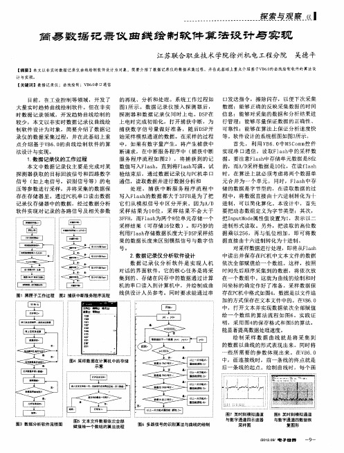 简易数据记录仪曲线绘制软件算法设计与实现