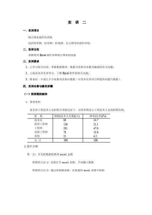 试验一用excel制作统计图