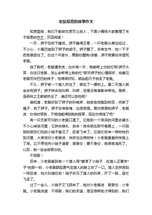 老鼠报恩的故事作文