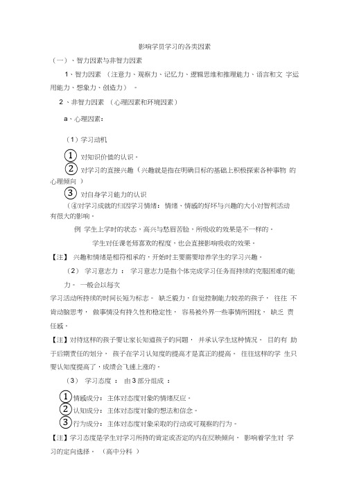 影响学生学习成绩的因素分析