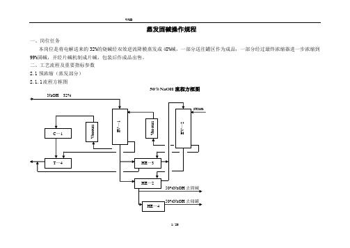 蒸发固碱操作规程