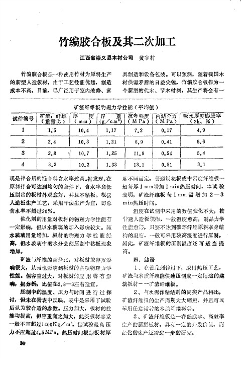 竹编胶合板及其二次加工