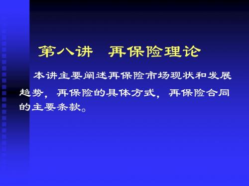 补充资料  再保险理论