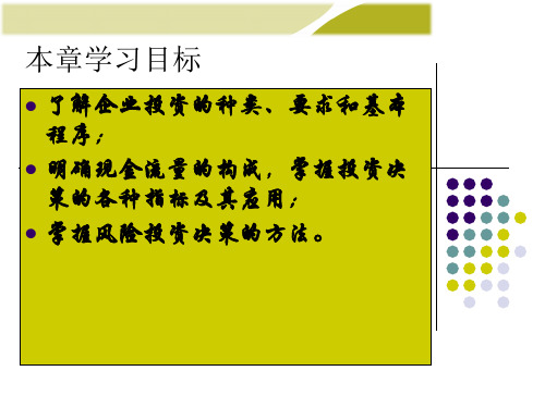 【财务管理】企业投资管理121页PPT