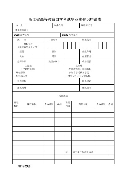 浙江高等教育自学考试课程免考办理考生