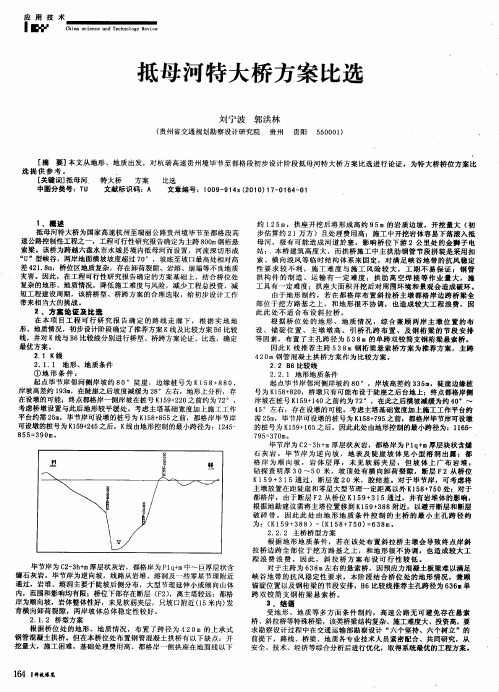 抵母河特大桥方案比选