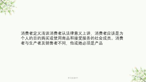 消费者定义浅谈ppt课件