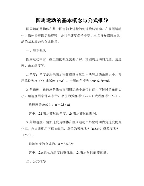 圆周运动的基本概念与公式推导