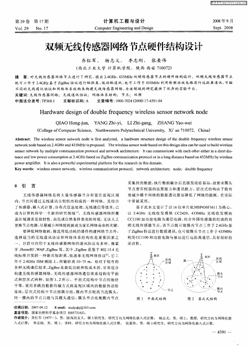 双频无线传感器网络节点硬件结构设计