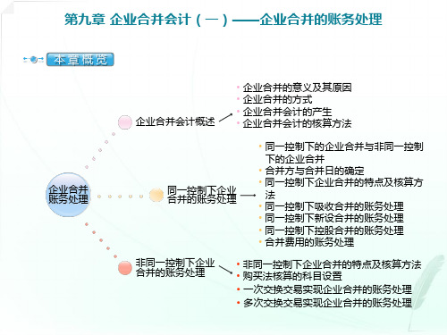 高财第九章企业合并会计—企业合并的账务处理ppt课件