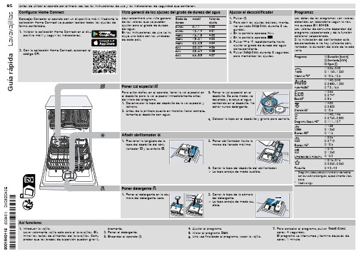 Lavavajillas Home Connect 快速引导说明书