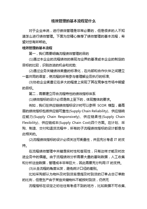 绩效管理的基本流程是什么