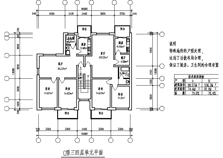 某地区32个住宅户型平面cad设计图纸