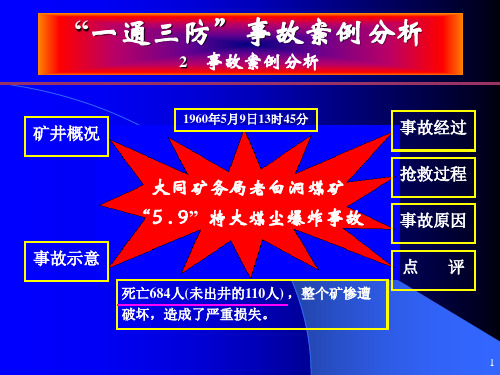 大同老白洞煤矿“5.9”煤尘爆炸事故案例分析