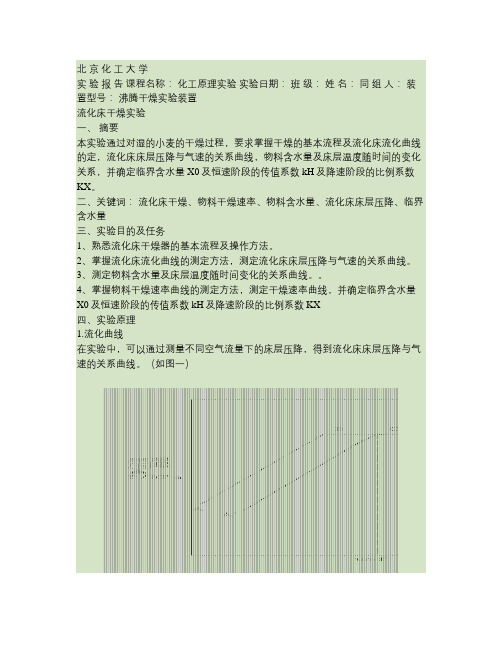 实验报告流化床干燥实验.