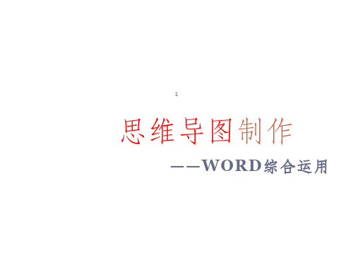 使用word制作思维导图ppt课件