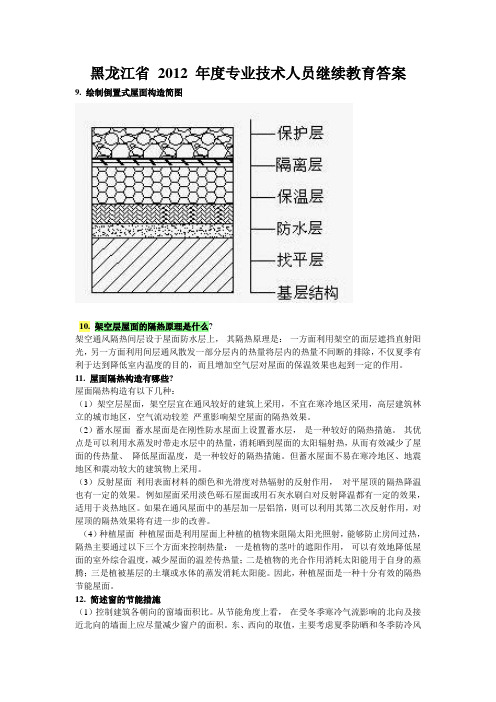 黑龙江省 2012 年度专业技术人员继续教育答案