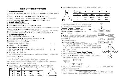 期末复习之推断题和物质转化