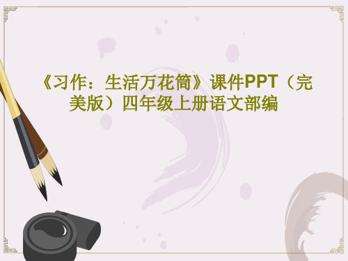 《习作：生活万花筒》课件PPT(完美版)四年级上册语文部编19页PPT