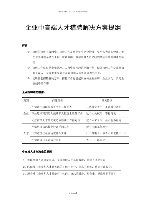 企业招聘-中高端人才解决方案