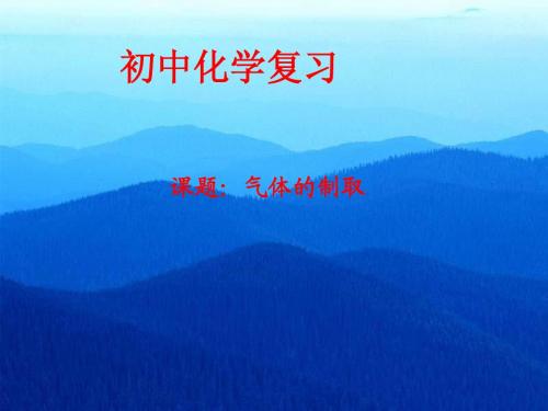 考点23、24中考复习气体的制备课件