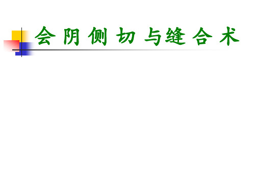 会阴侧切与缝合术内容提要会阴的解剖会阴侧切的种类会阴侧切缝合