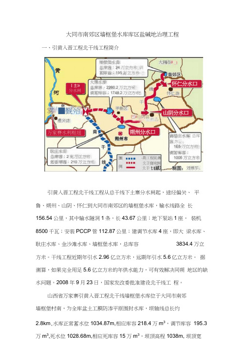 大同市墙框堡水库资料