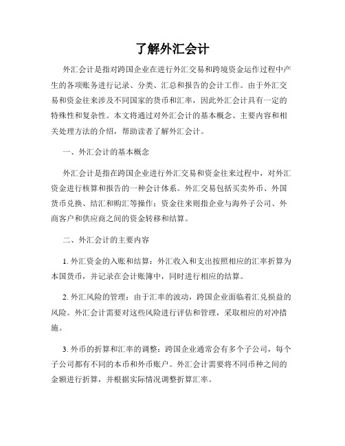 了解外汇会计