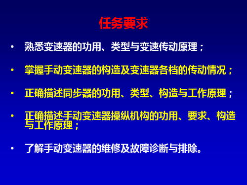 汽车手动变速器课件