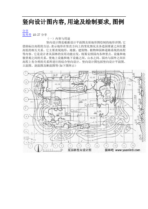 竖向设计图内容,用途及绘制要求,图例