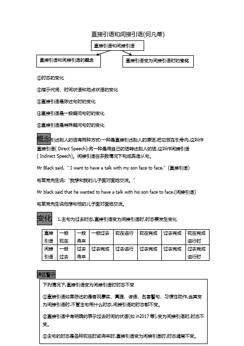 初高中衔接(直接引语与间接引语